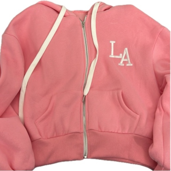 Brand new pink LA zip up - Picture 2 of 3
